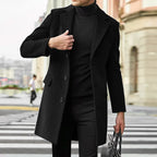 Eduardo | Men’s Elegant Wool-Blend Overcoat