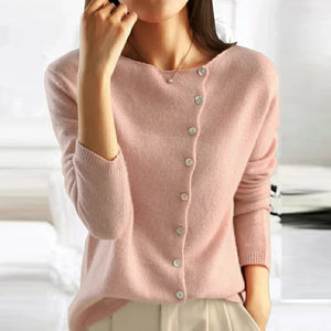 Ginevra | Women’s Elegant Knit Sweater with Button Detail