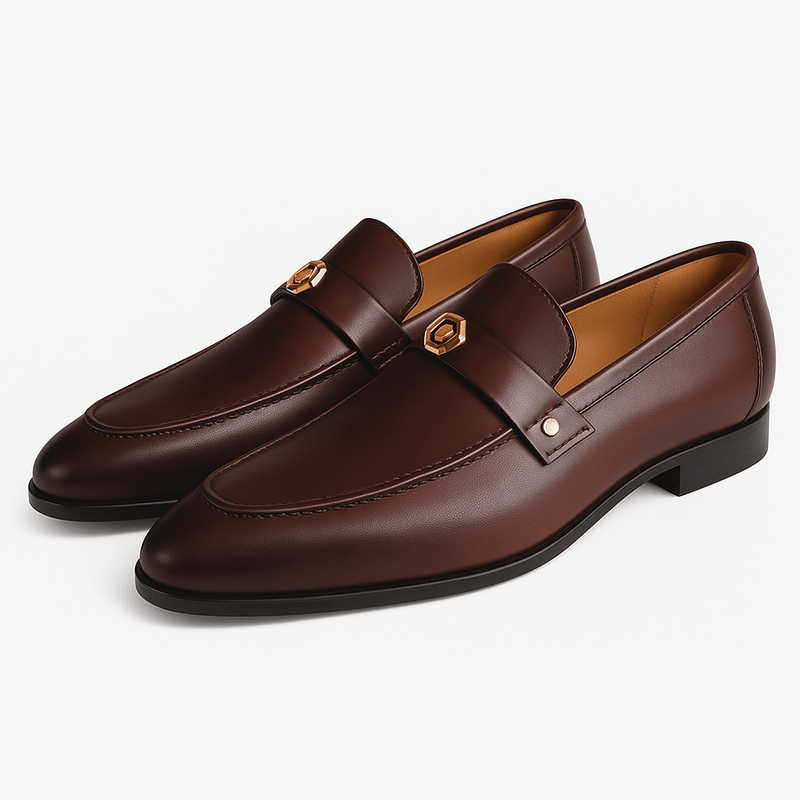 Giviny | Men’s Clean Cut Leather Loafers