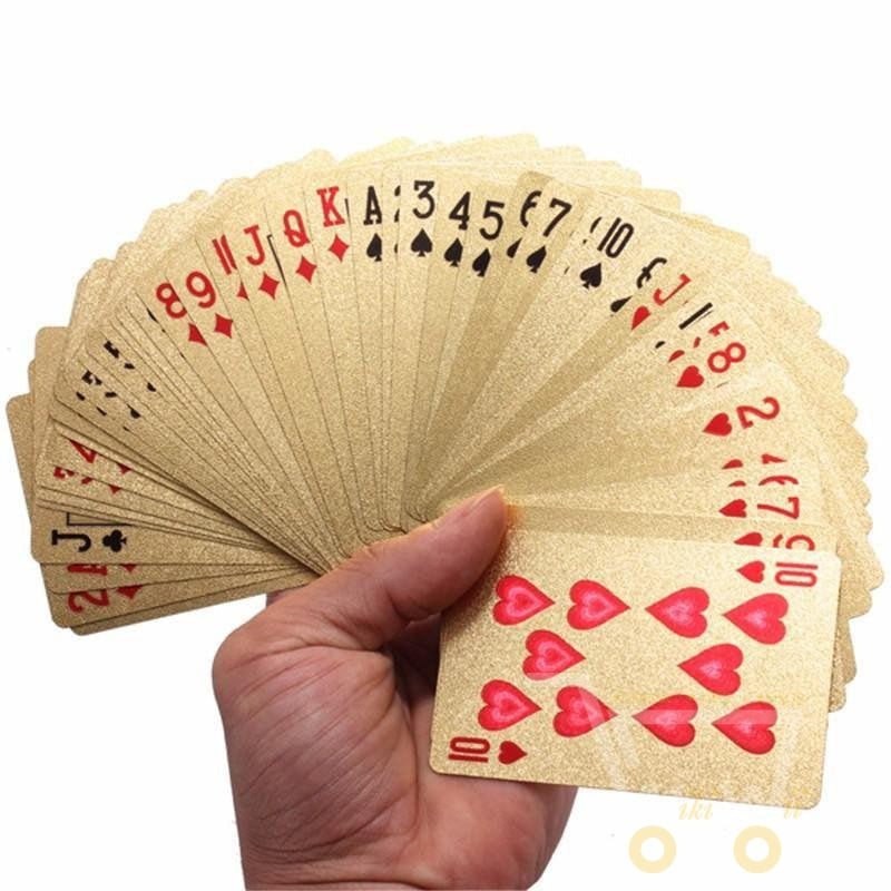 Koadclo | 24K Gold Plated Playing Cards with Wooden Storage Box