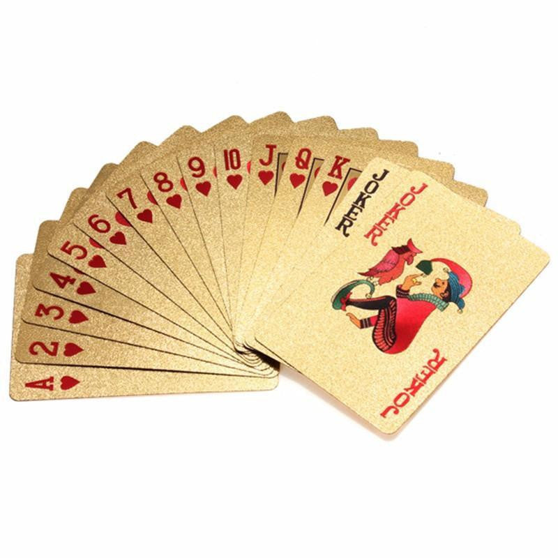 Koadclo | 24K Gold Plated Playing Cards with Wooden Storage Box