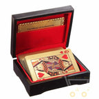 Koadclo | 24K Gold Plated Playing Cards with Wooden Storage Box