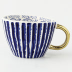 Koadclo | Abstract Geometric Pattern Cup with Gold Handle