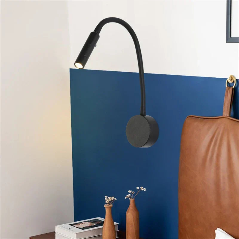 Koadclo | Modern Flexible LED Reading Wall Lamp with Switch - 1W/3W