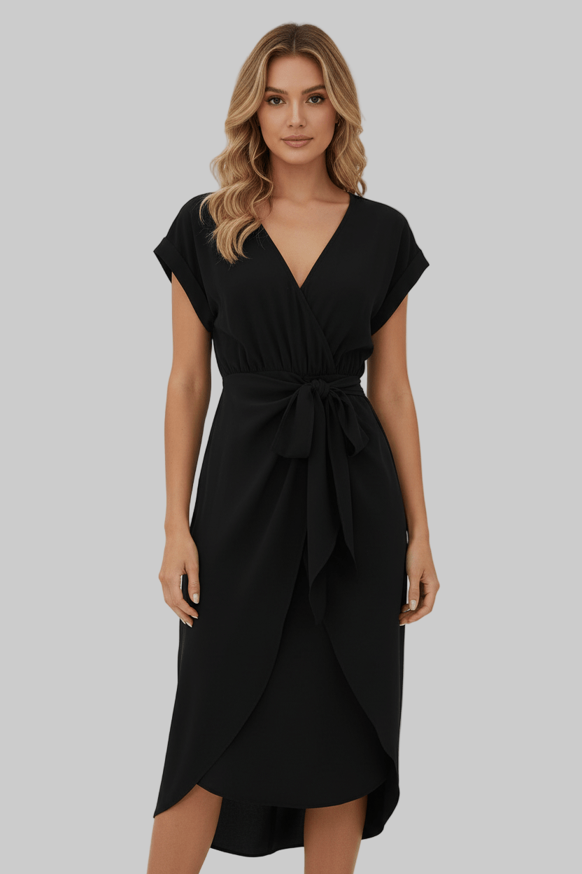 Jolena | Elegant Wrap Midi Dress