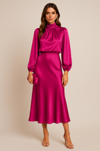 Kriz | Women’s High Waist Midi Dress