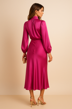 Kriz | Women’s High Waist Midi Dress