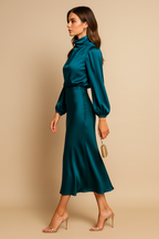 Kriz | Women’s High Waist Midi Dress