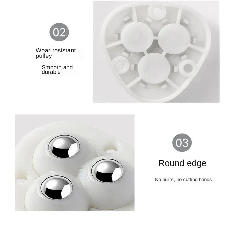 Koadclo | Self-Adhesive Full Rotating Furniture Mover Wheel Rollers