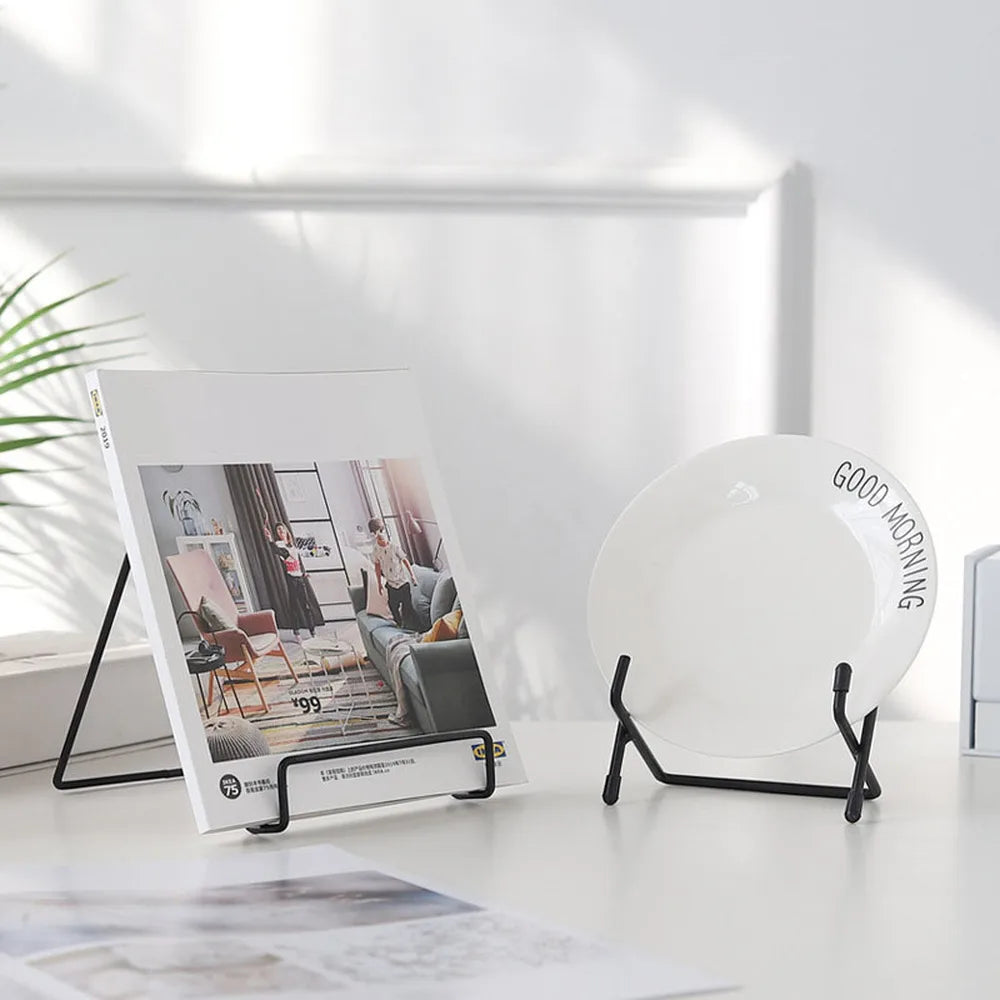 Koadclo | Iron Art Multi-Use Display Stand – Versatile Magazine, Dish & Picture Holder for Home Decor