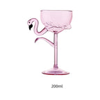 koadclo | Pink Flamingo Cocktail Clear Party Glasses – Fun Tropical Drinkware Set