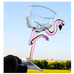 koadclo | Pink Flamingo Cocktail Clear Party Glasses – Fun Tropical Drinkware Set