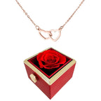 Koadclo | Heart Necklace with Rotating Rose Gift Box – Romantic Jewelry Set for Her