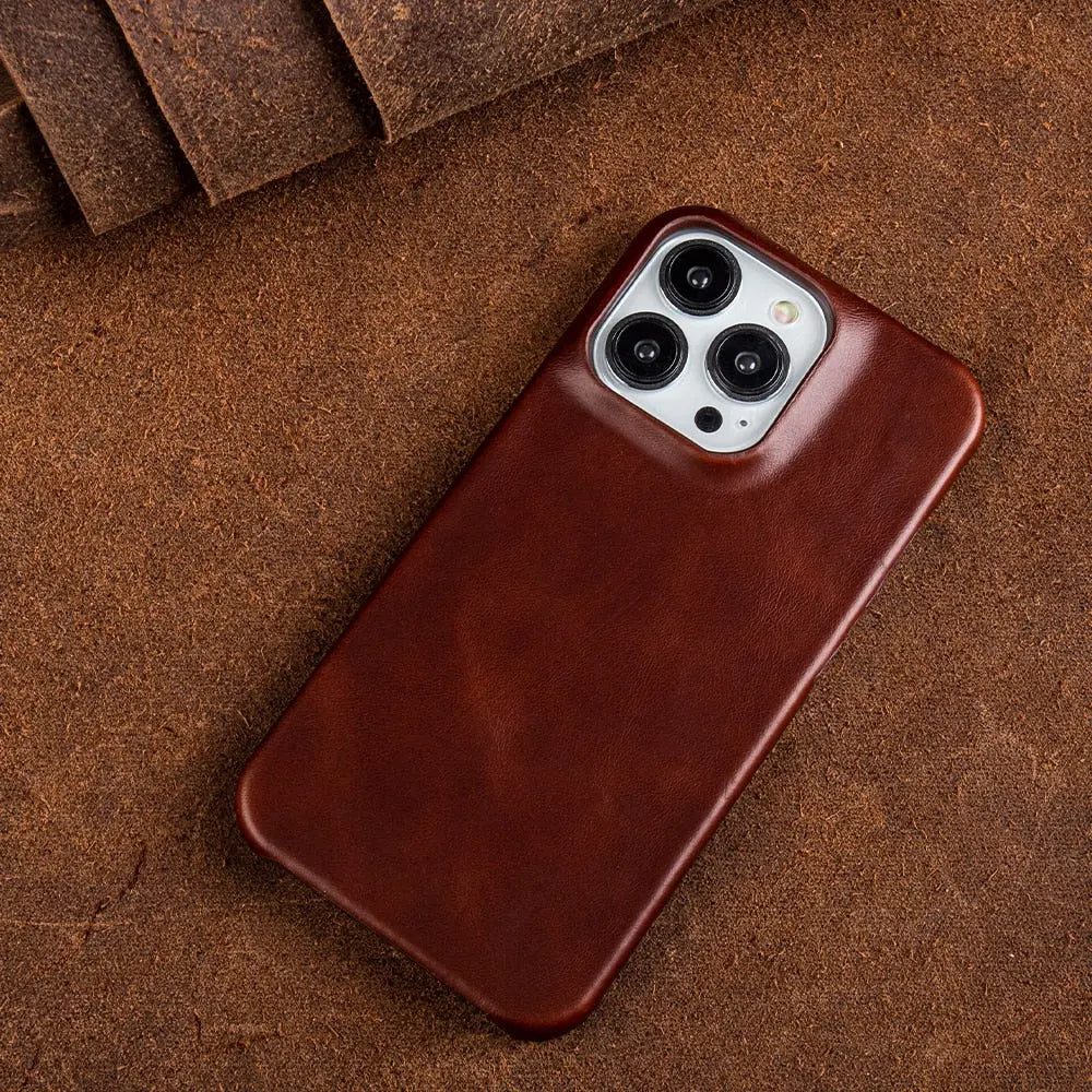 Koadclo | RoyalLeather – Luxurious Handmade Genuine Cowhide Leather Case for iPhone