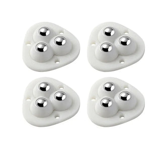 4pcs White 3 beads