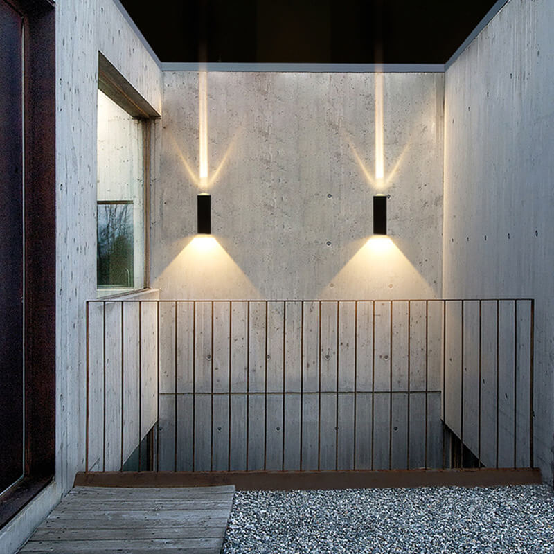 Amtn Club | Modern Waterproof LED Outdoor Wall Light – Rectangular Up/Down Aluminum Fixture