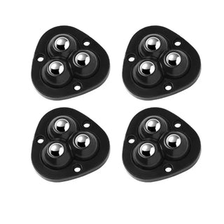 4pcs Black 3 beads