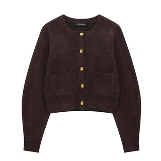 dark brown top