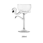 koadclo | Pink Flamingo Cocktail Clear Party Glasses – Fun Tropical Drinkware Set
