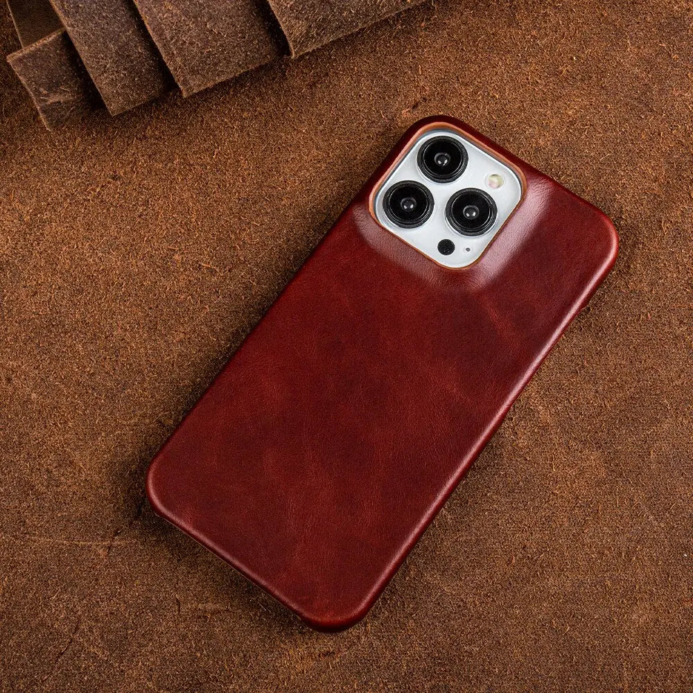 Koadclo | RoyalLeather – Luxurious Handmade Genuine Cowhide Leather Case for iPhone
