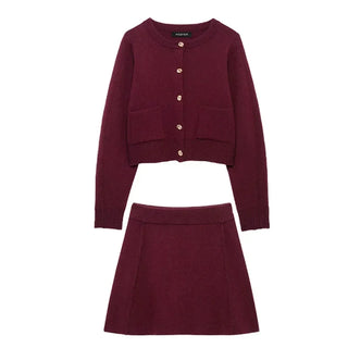wine red suit