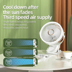 Koadclo | Multi-Angle Outdoor Clip-On Rechargeable Cooling Fan