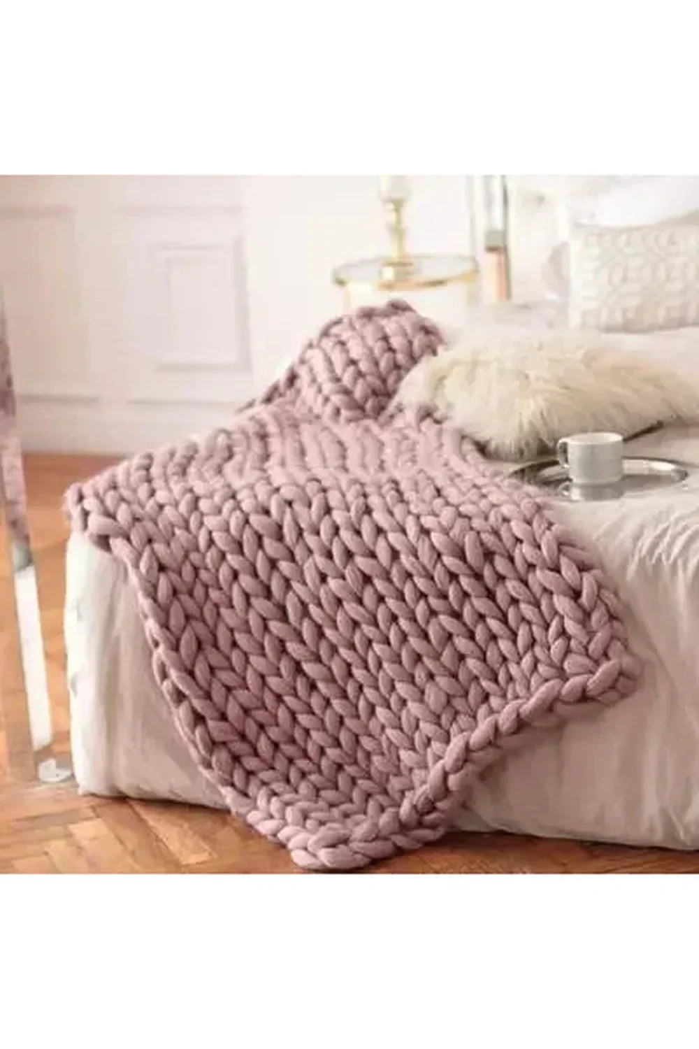 Koadclo | Cozy Knit Chunky Blanket – Thick Handmade Throw for Couch & Bed
