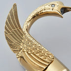 Koadclo | Swan Single Handle Golden Basin Faucet – Elegant Brass Bathroom Sink Tap