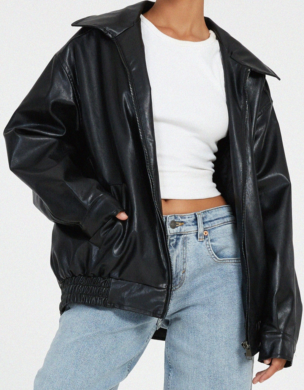 Sophie | Women’s Oversized PU Leather Jacket