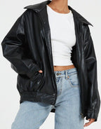 Sophie | Women’s Oversized PU Leather Jacket
