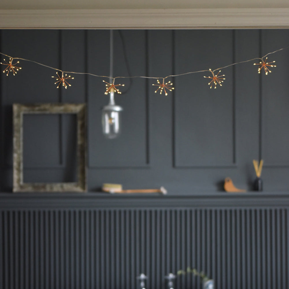 Koadclo | Starburra - Copper Starburst String Lights with Warm White LEDs for Indoor & Outdoor