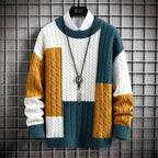 Steve | Men’s Patchwork Crewneck Sweater