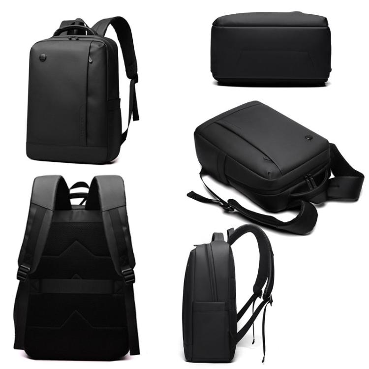 Koadclo | Men's 14-Inch Laptop Backpack - Waterproof Large Capacity Business Commuter Backpack (Black)