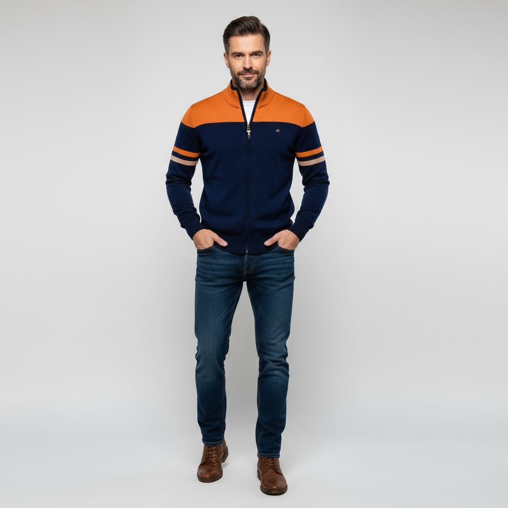 Tom | Men’s Modern Zip-Up Sweater