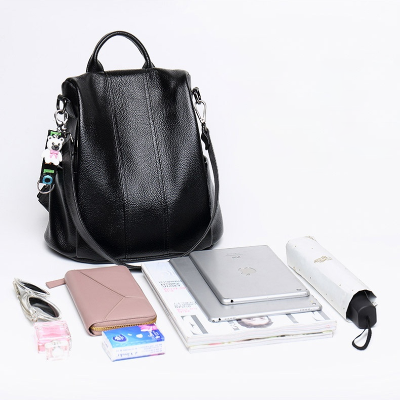 Koadclo | Theft-Resistant Leather Backpack – Anti-Theft Travel Bag for Men & Women