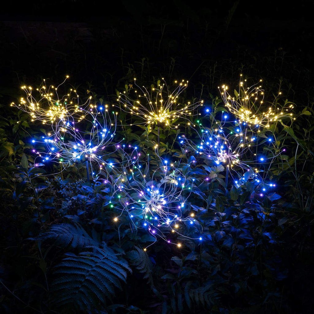 Koadclo | 4-Piece Solar Firework Garden Lights – Weatherproof LED Decorative Stakes for Garden & Patio