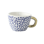 Koadclo | Abstract Geometric Pattern Cup with Gold Handle