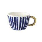 Koadclo | Abstract Geometric Pattern Cup with Gold Handle