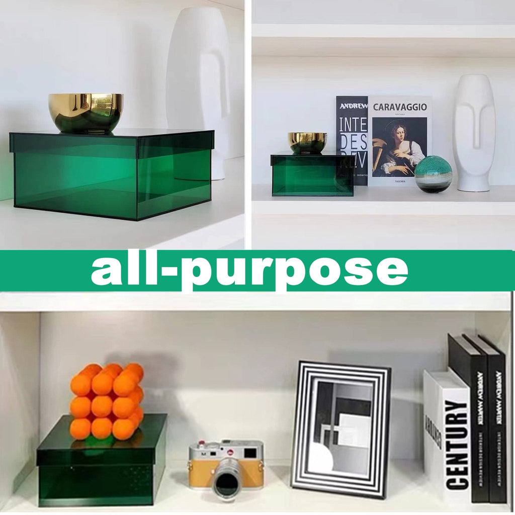 Koadclo | Colorful Acrylic Storage Organizer Box with Lid