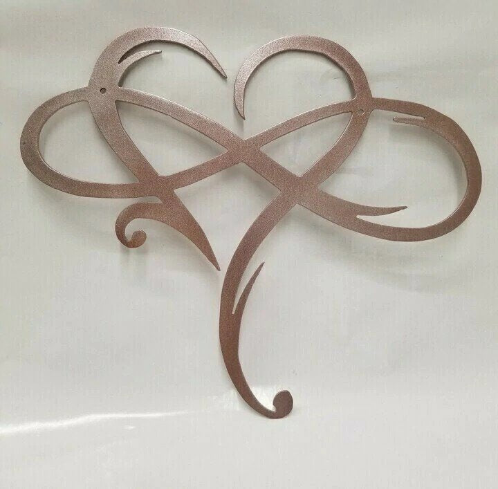Koadclo | Endless Heart Steel Wall Decoration – Metal Wall Art for Living Room & Bedroom