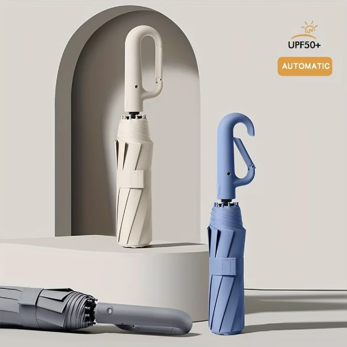koadclo | Wind-Resistant Automatic Folding Umbrella – Compact & Durable with Large Buckle Handle