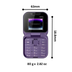 Koadclo | Small Foldable Mobile Phone – Compact Dual SIM Flip Phone for Seniors & Kids