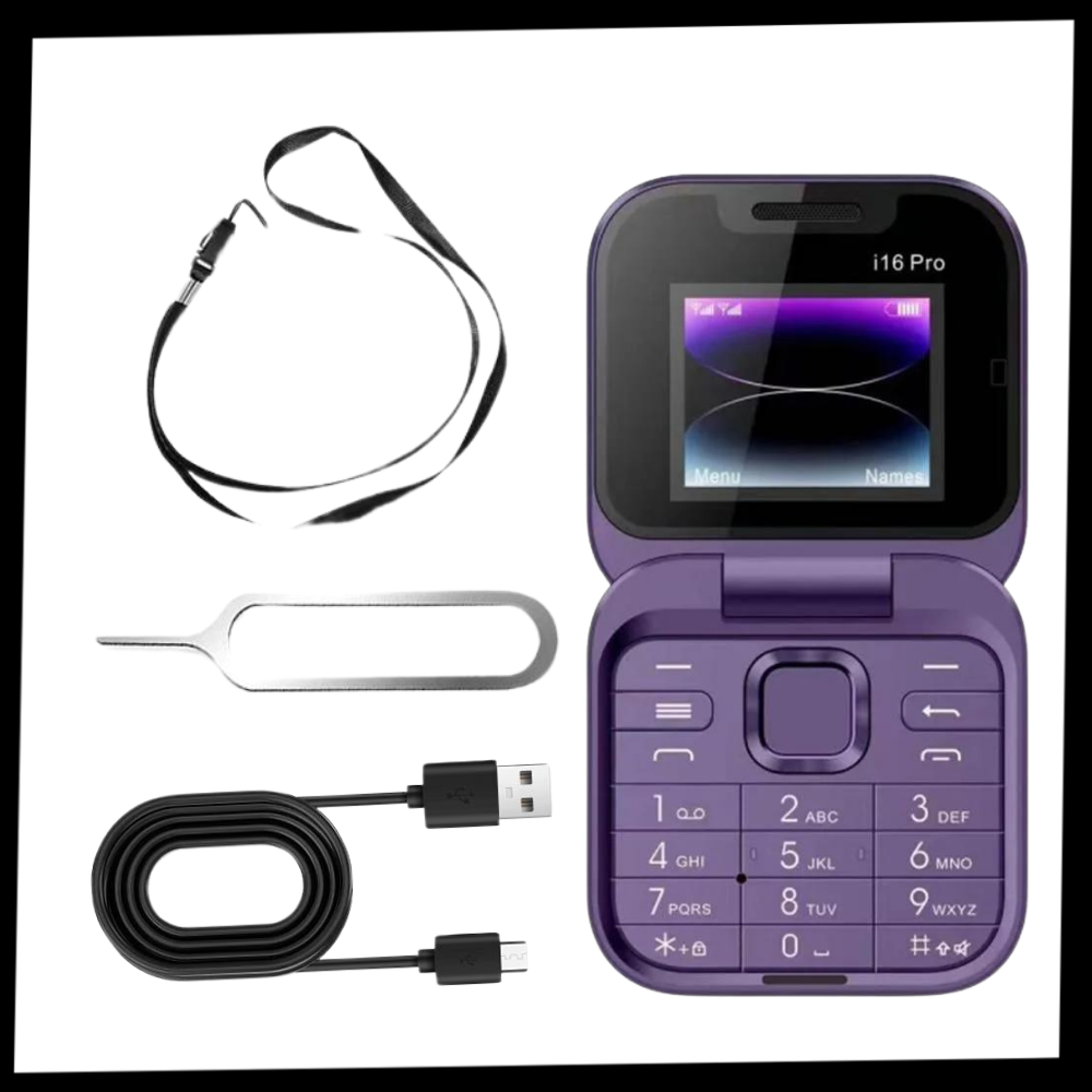 Koadclo | Small Foldable Mobile Phone – Compact Dual SIM Flip Phone for Seniors & Kids