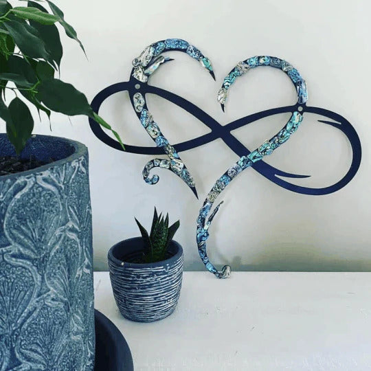 Koadclo | Endless Heart Steel Wall Decoration – Metal Wall Art for Living Room & Bedroom