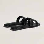 koadclo | Leather Flat Sandals with Cut Out Strap