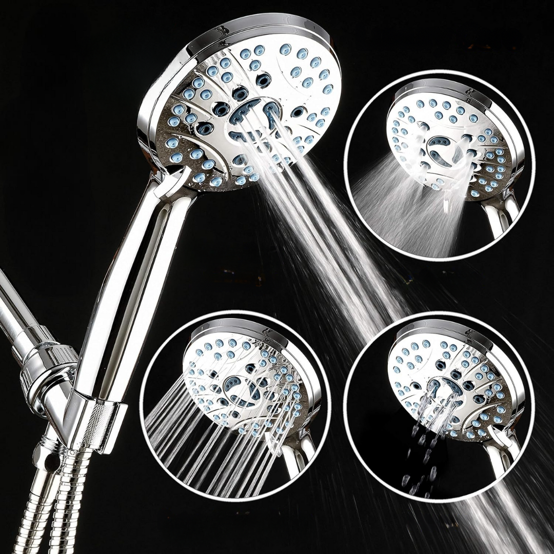 koadclo | Shower Head - Adjustable High Pressure Chrome Set