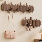 Koadclo | Piano Wood Wall Cladding – Elegant Entryway Organizer with Hooks
