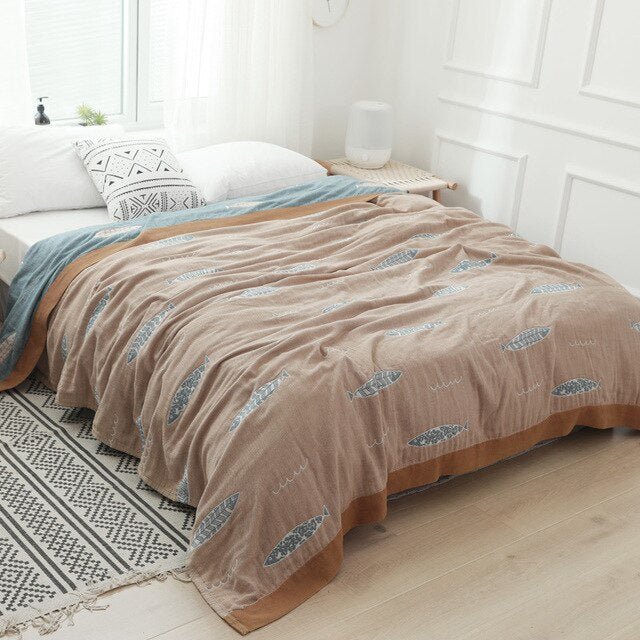 Koadclo | Myk Japanese Throw Blanket – Soft Lightweight Couch Cover for Home Decor