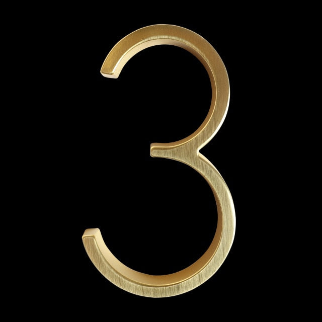 koadclo | Gold Modern House Numbers – Contemporary Address Numbers for Home Exterior