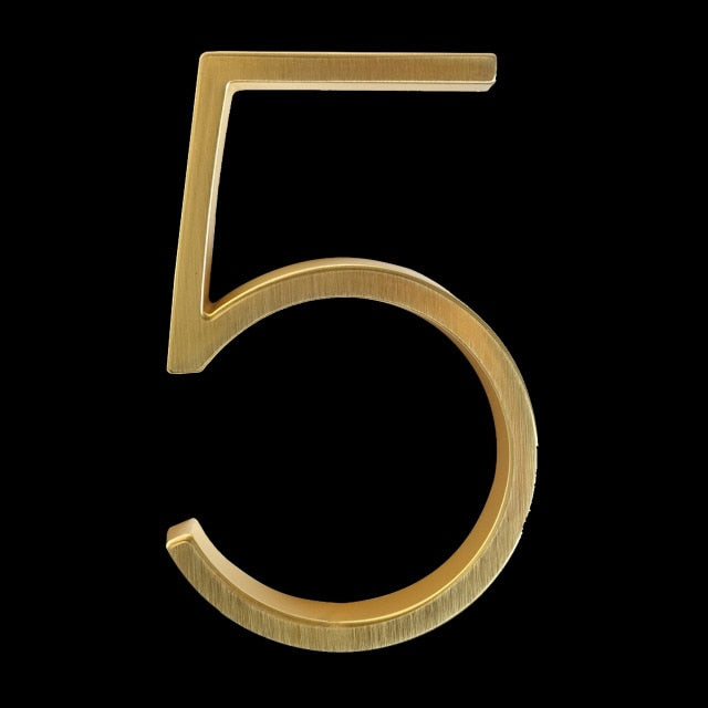 koadclo | Gold Modern House Numbers – Contemporary Address Numbers for Home Exterior
